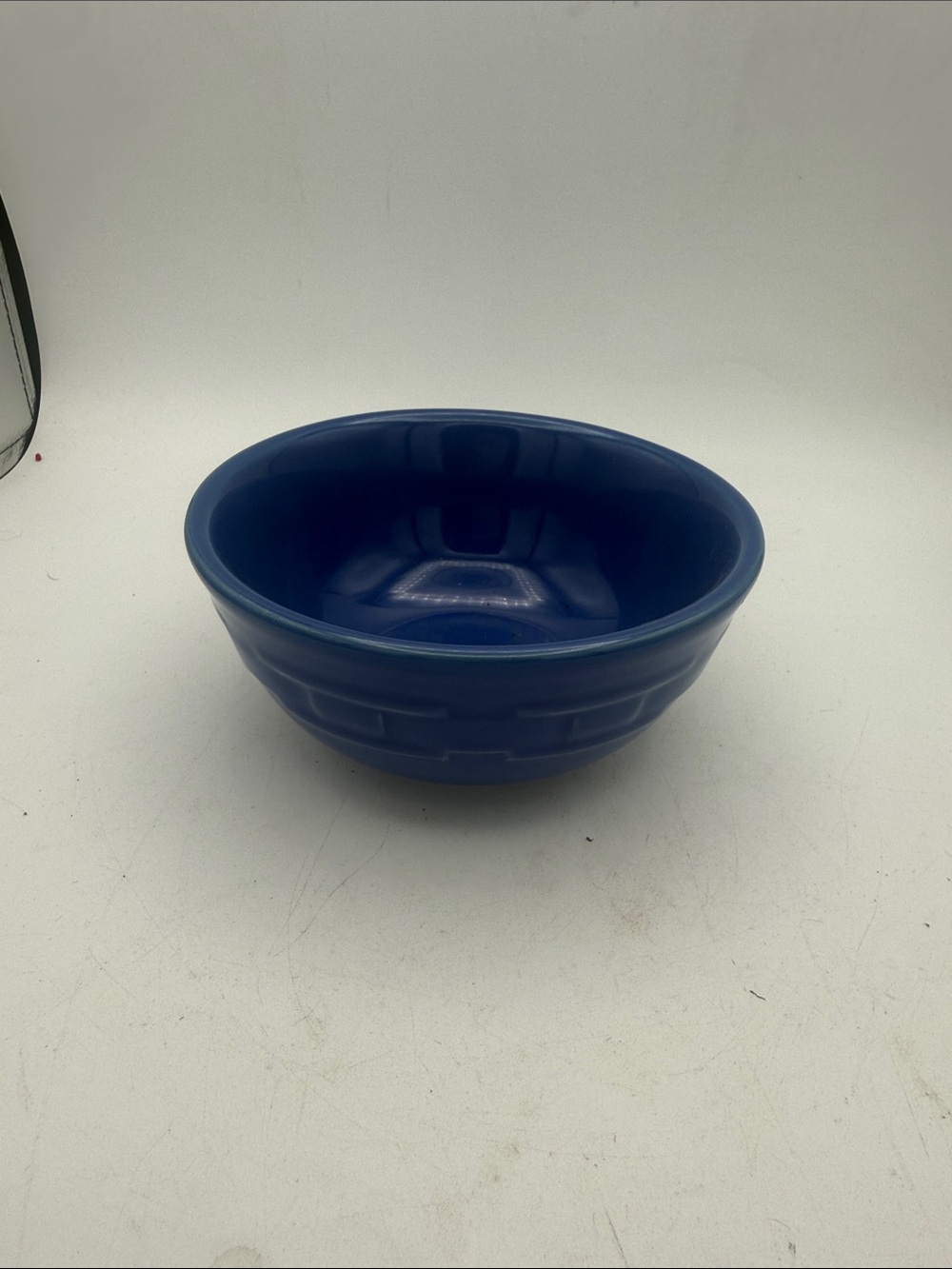 Longaberger Pottery Woven Traditions Cornflower Blue Coupe Cereal Bowl 6”